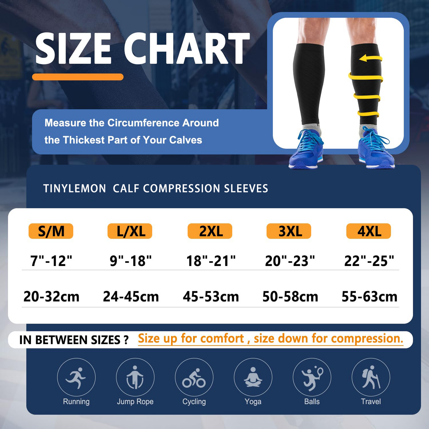 3 Pairs Calf Compression Sleeves