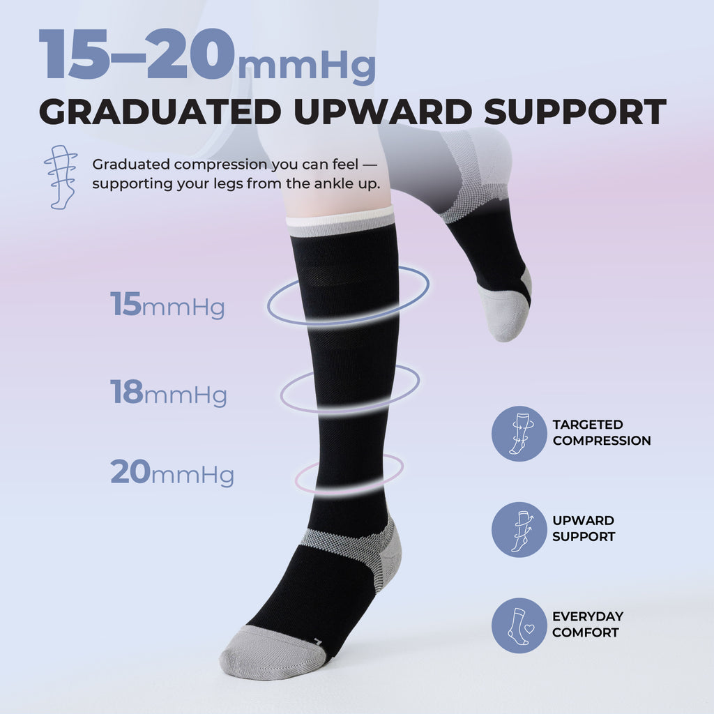 2 Pairs Graduated Compression Socks
