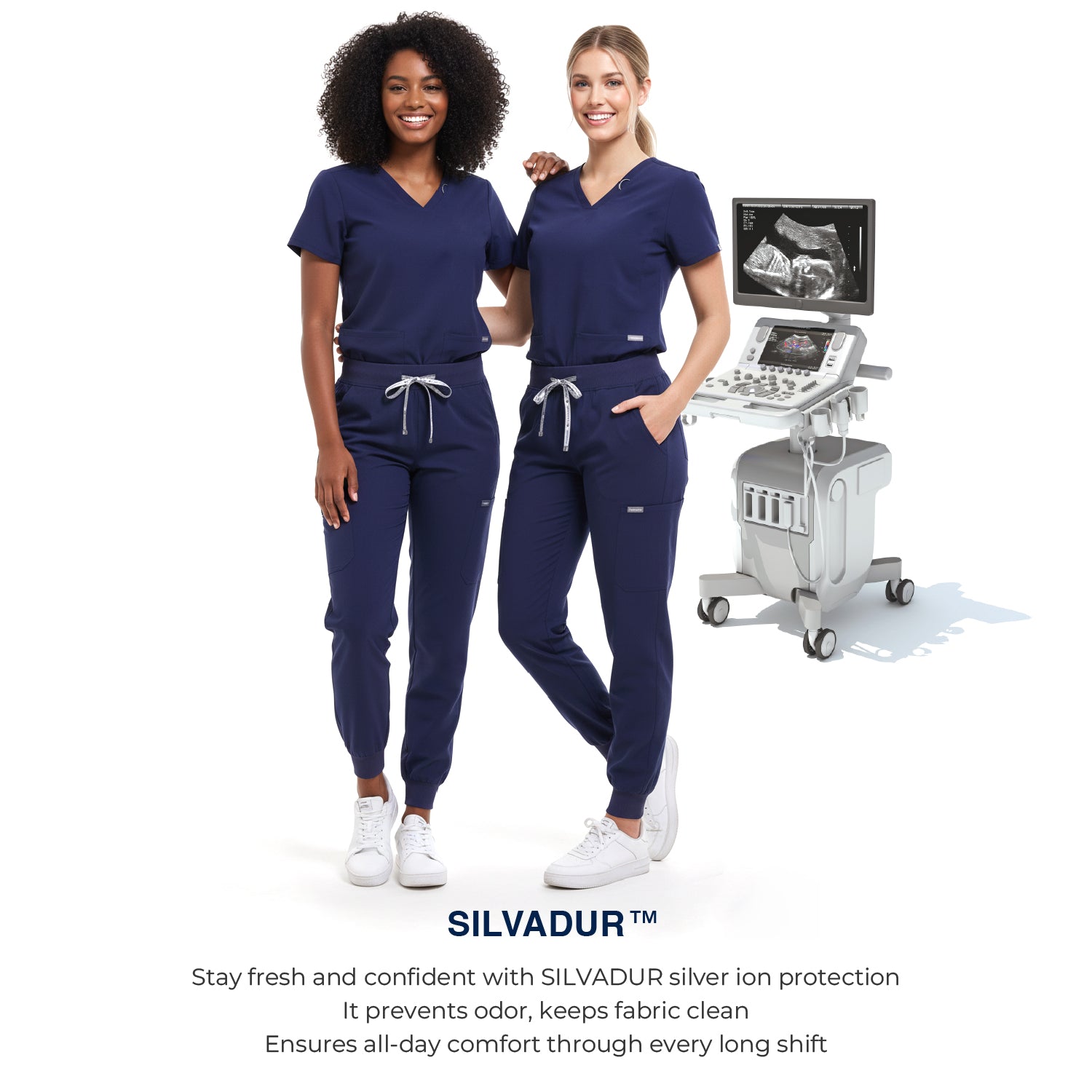 Women Scrub Top - 4 Pockets V-Neck