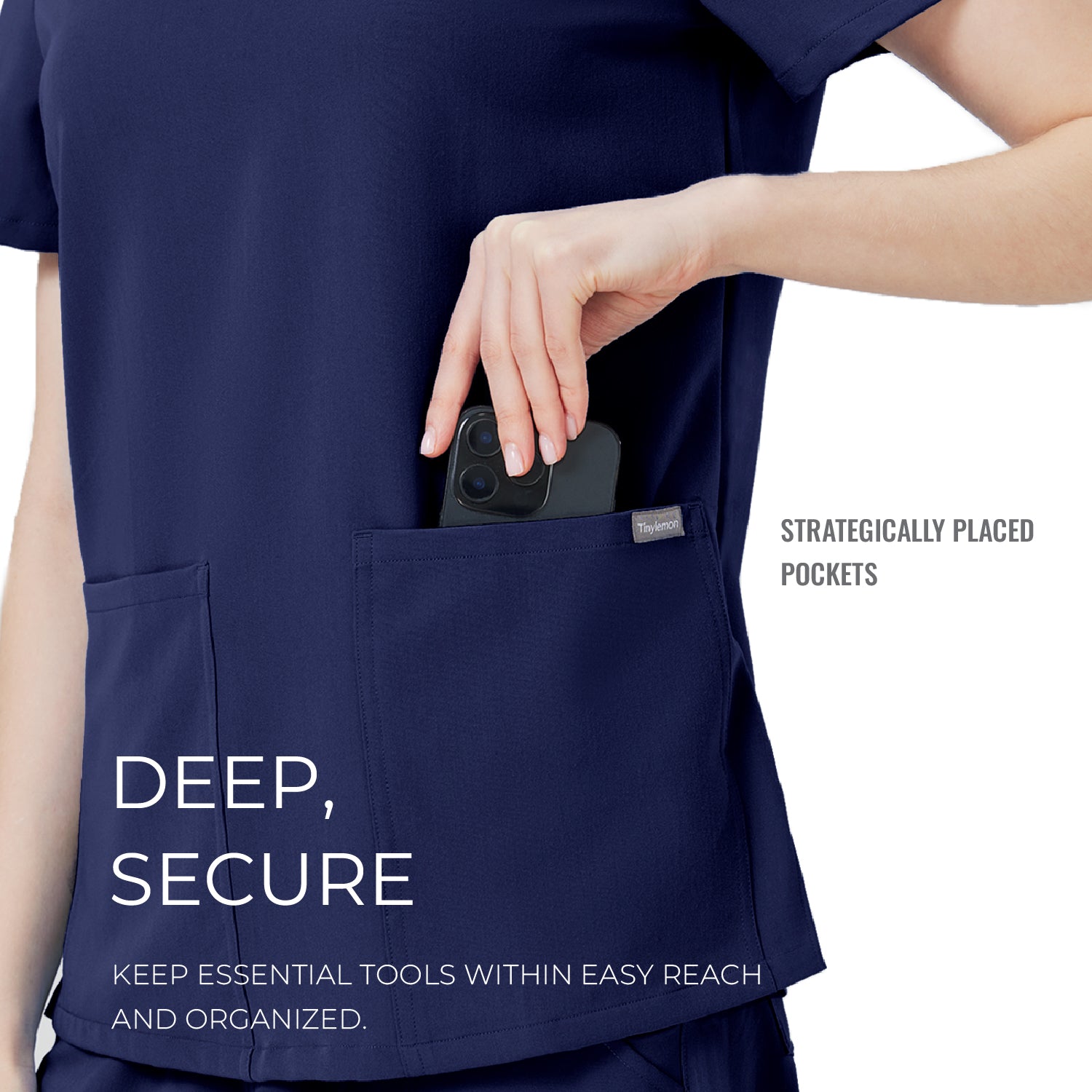 Women Scrub Top - 4 Pockets V-Neck