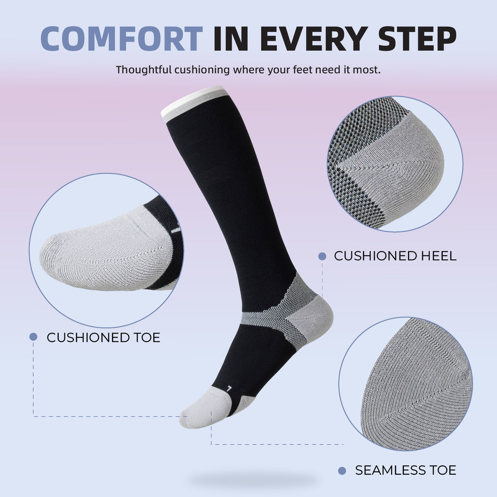 2 Pairs Graduated Compression Socks