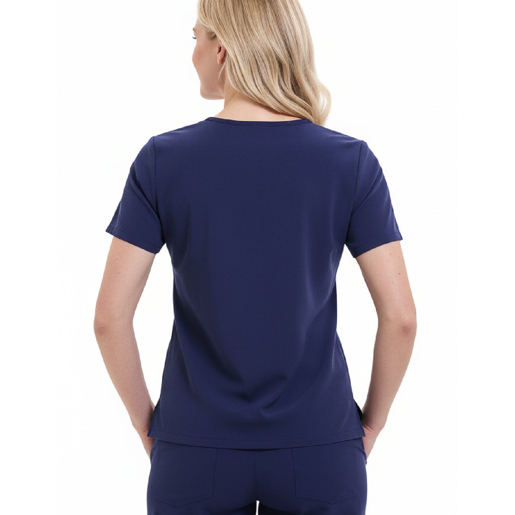 Women Scrub Top - 4 Pockets V-Neck