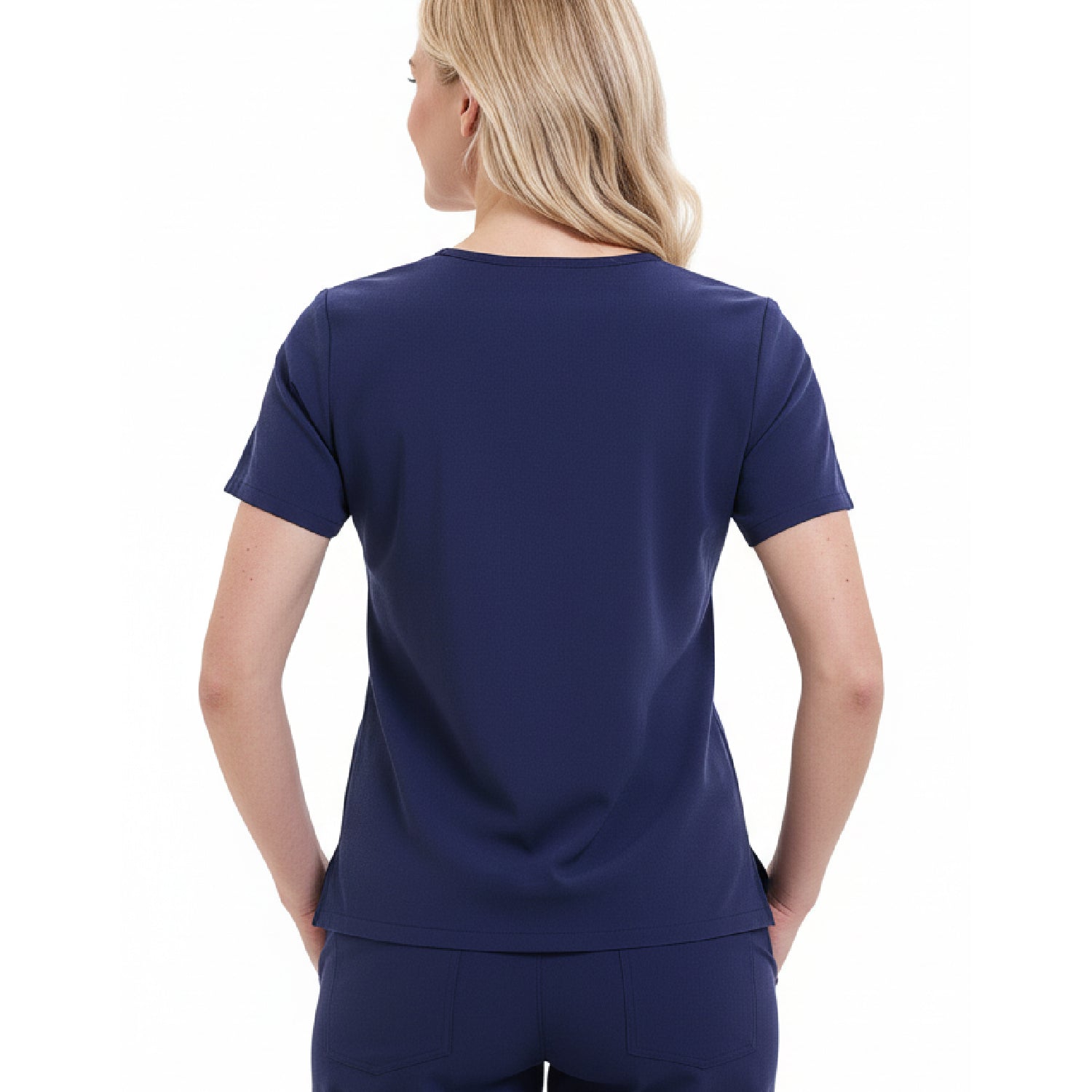 Women Scrub Top - 4 Pockets V-Neck