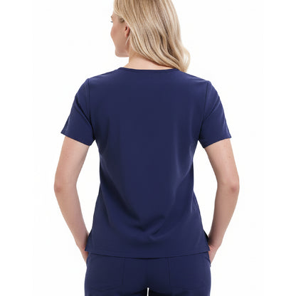 Women Scrub Top - 4 Pockets V-Neck