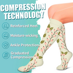 6 Pairs Compression Socks – Floral