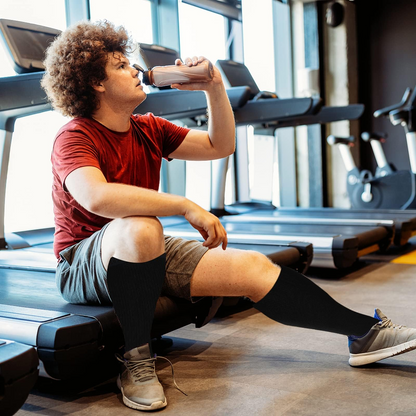 3 Pairs Plus Size Compression Socks – Striped