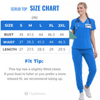Women Scrub Top - 4 Pockets V-Neck