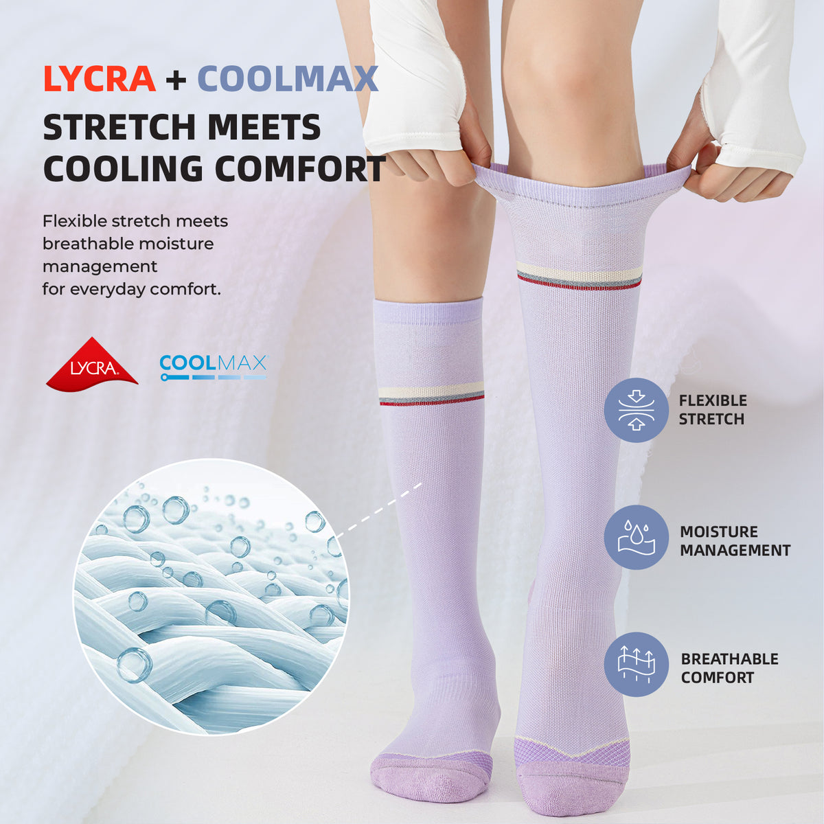 2 Pairs Graduated Compression Socks