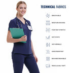 Scrub Set for Women-12 Pockets