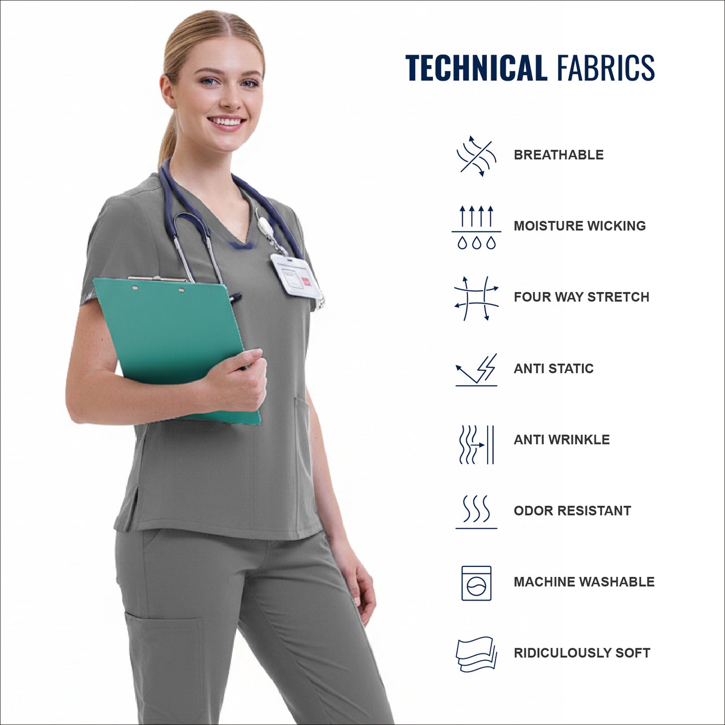 Scrub Set for Women-12 Pockets