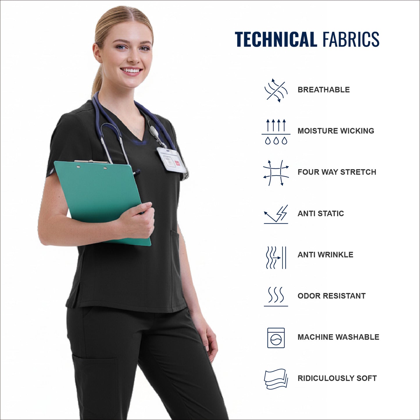 Scrub Set for Women-12 Pockets