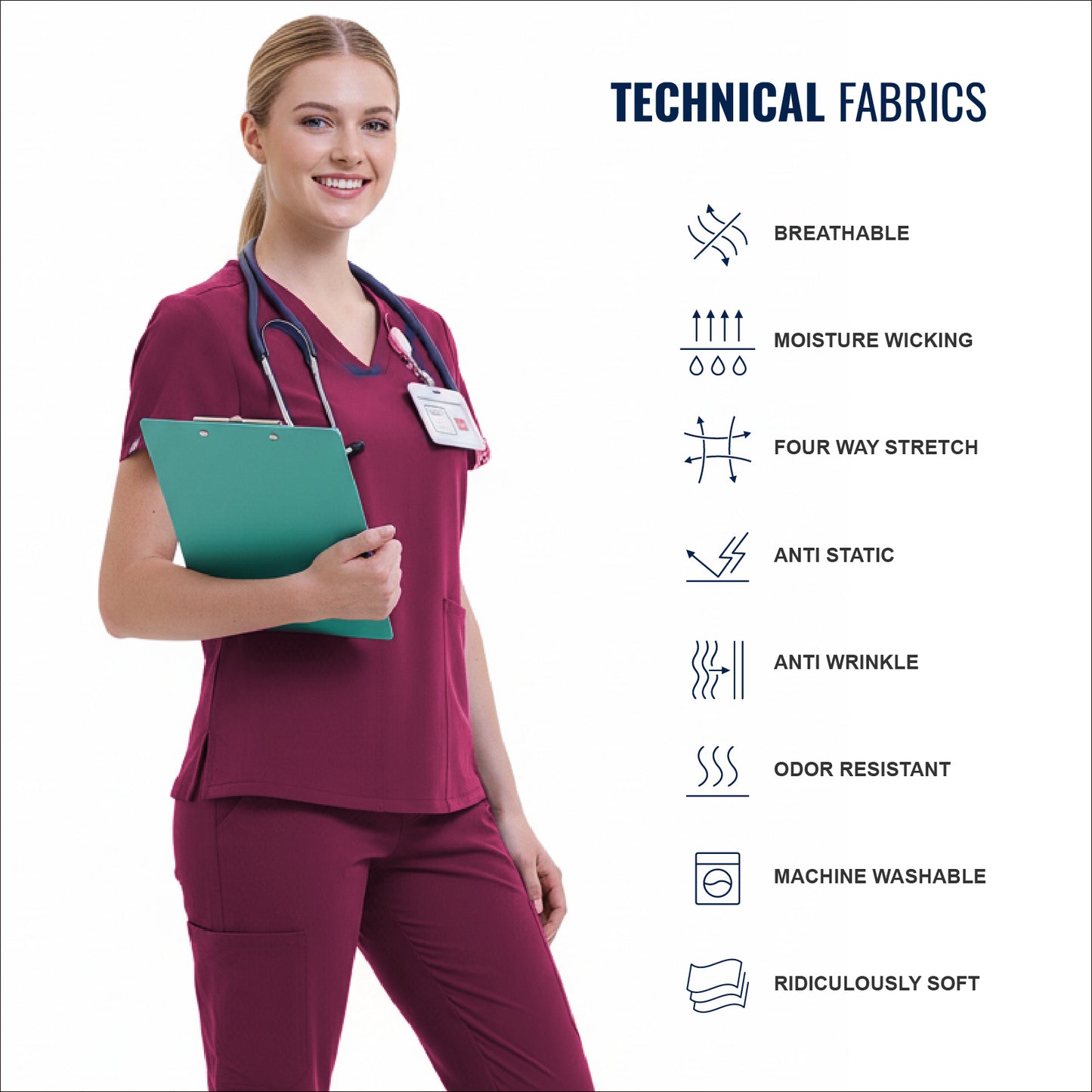 Scrub Set for Women-12 Pockets