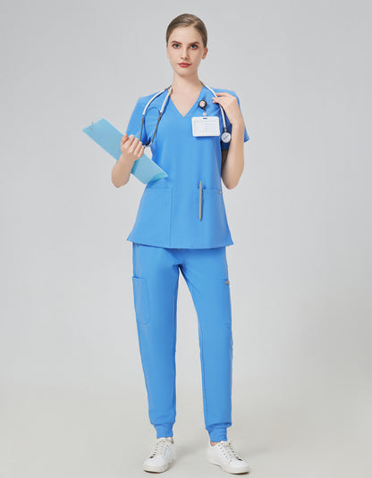 Women Scrub Top - 4 Pockets V-Neck
