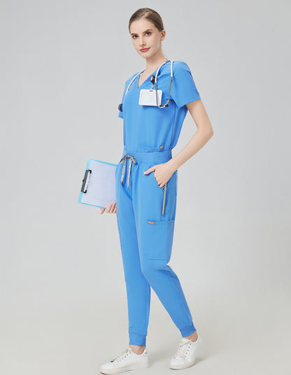Women Scrub Top - 4 Pockets V-Neck