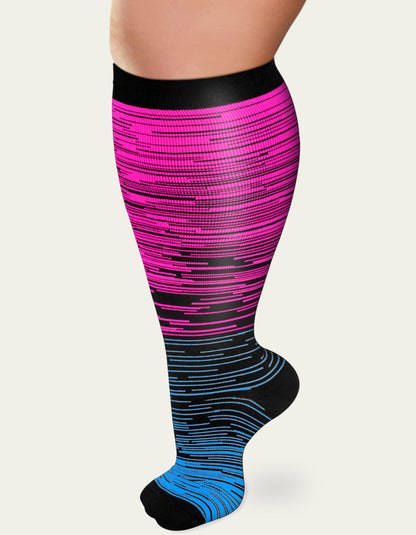 Tinylemon 3 pairs Plus size compression socks