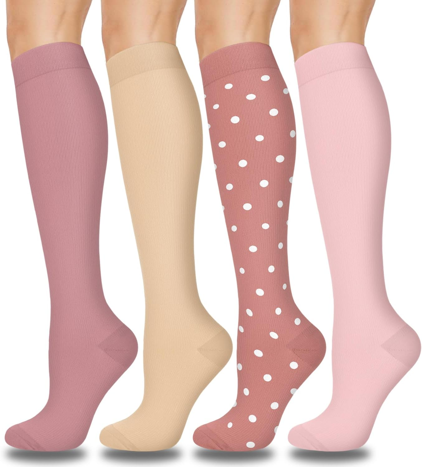 4 Pairs Compression Socks - Solid