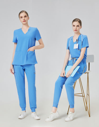 Women Scrub Top - 4 Pockets V-Neck