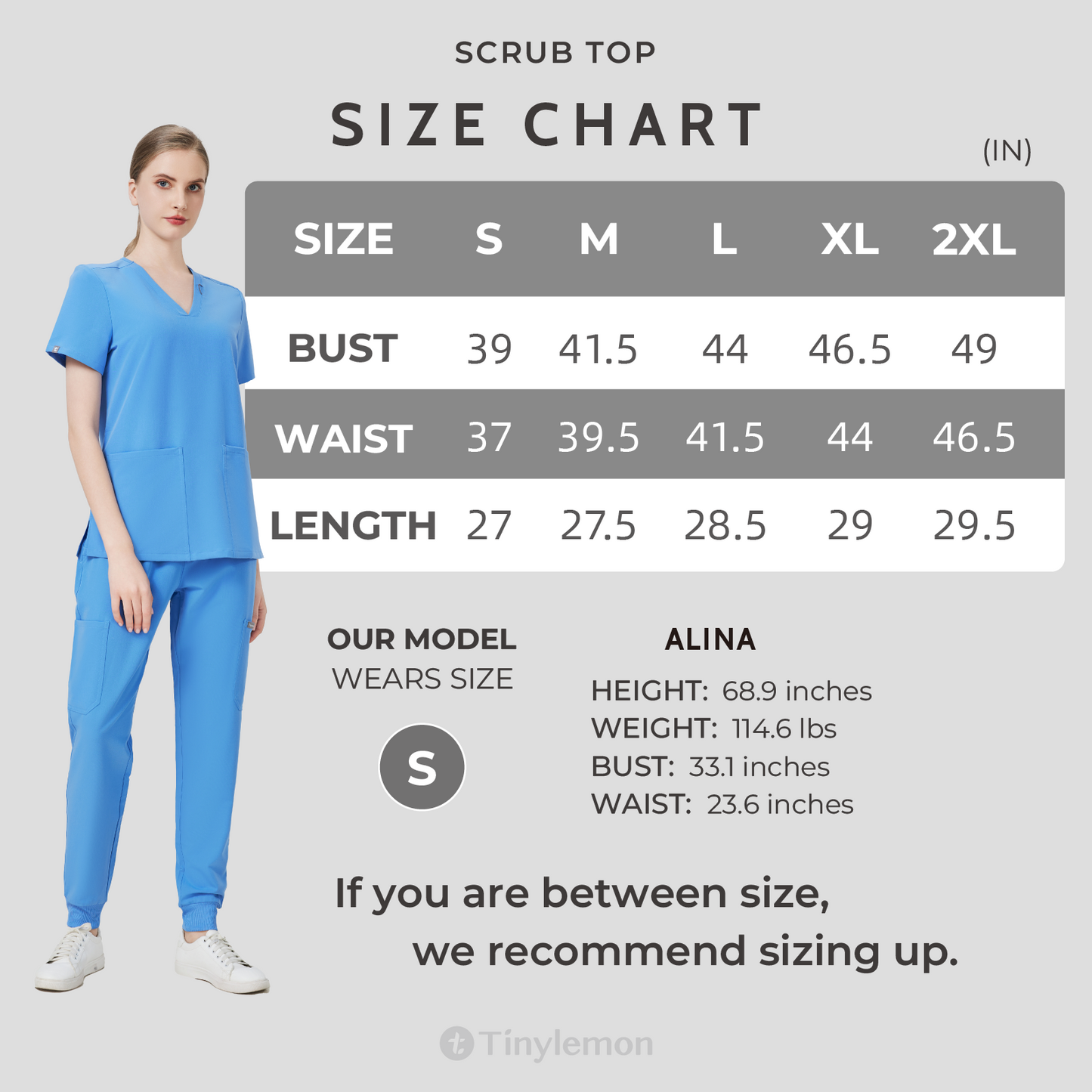 Women Scrub Top - 4 Pockets V-Neck