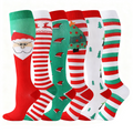 6 Pairs Compression Socks – Christmas