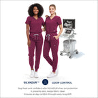 Women Scrub Top - 4 Pockets V-Neck