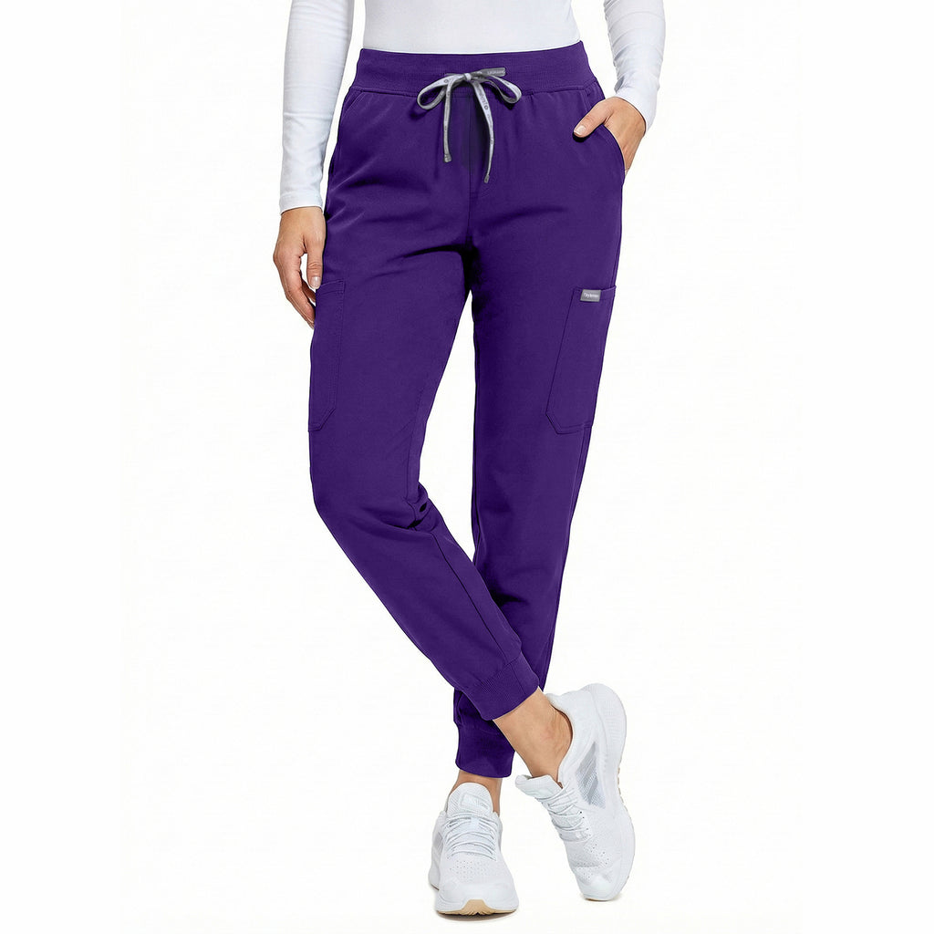 Scrub Pants for Women - Eggplant