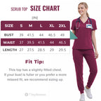 Women Scrub Top - 4 Pockets V-Neck
