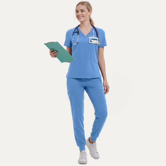 Scrub Set for Women-12 Pockets