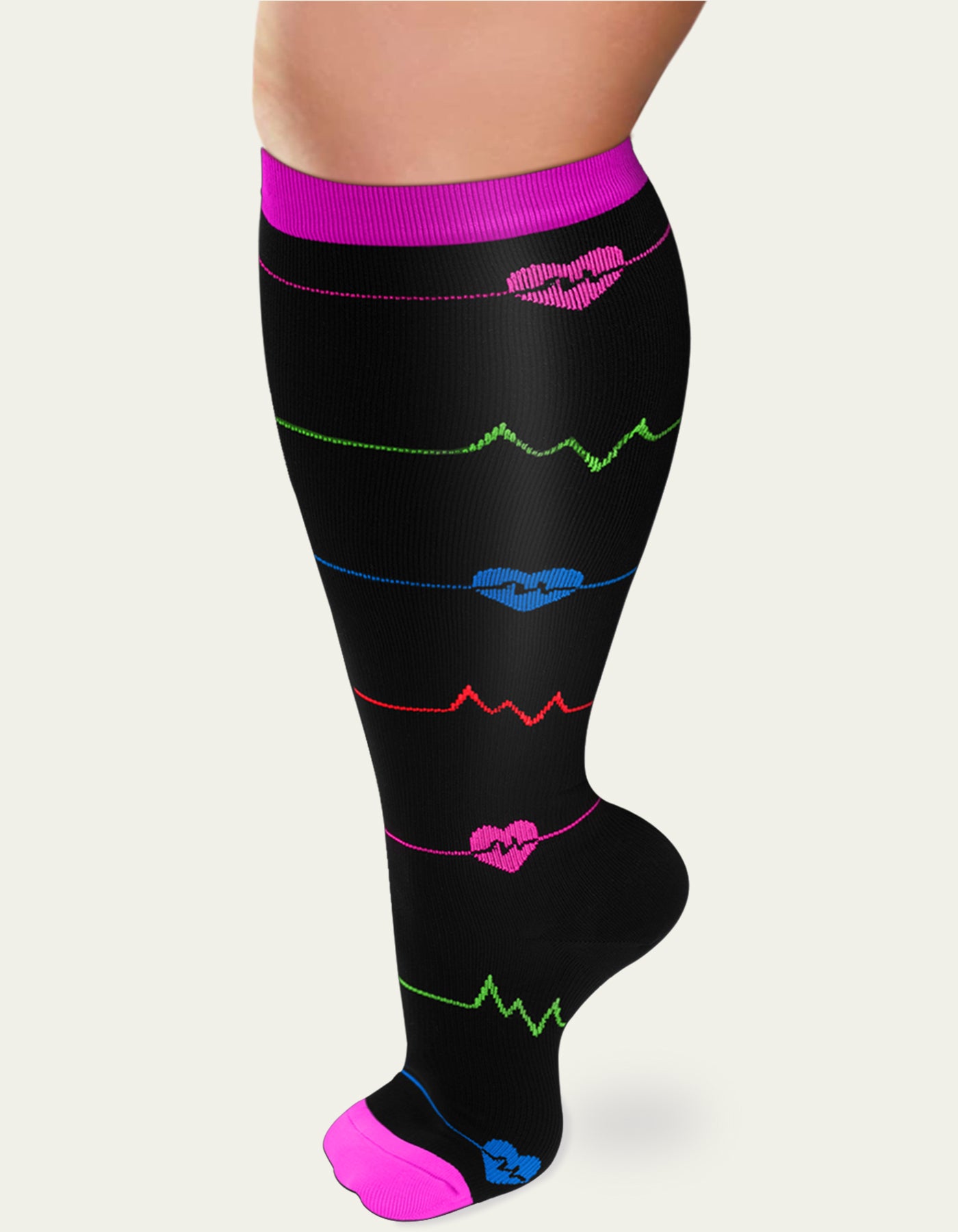 Tinylemon 3 pairs Plus size compression socks