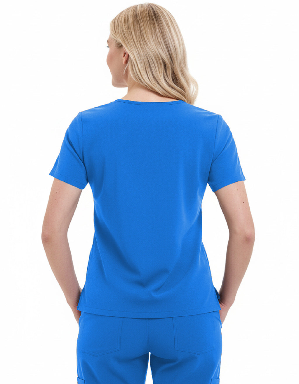 Women Scrub Top - 4 Pockets V-Neck