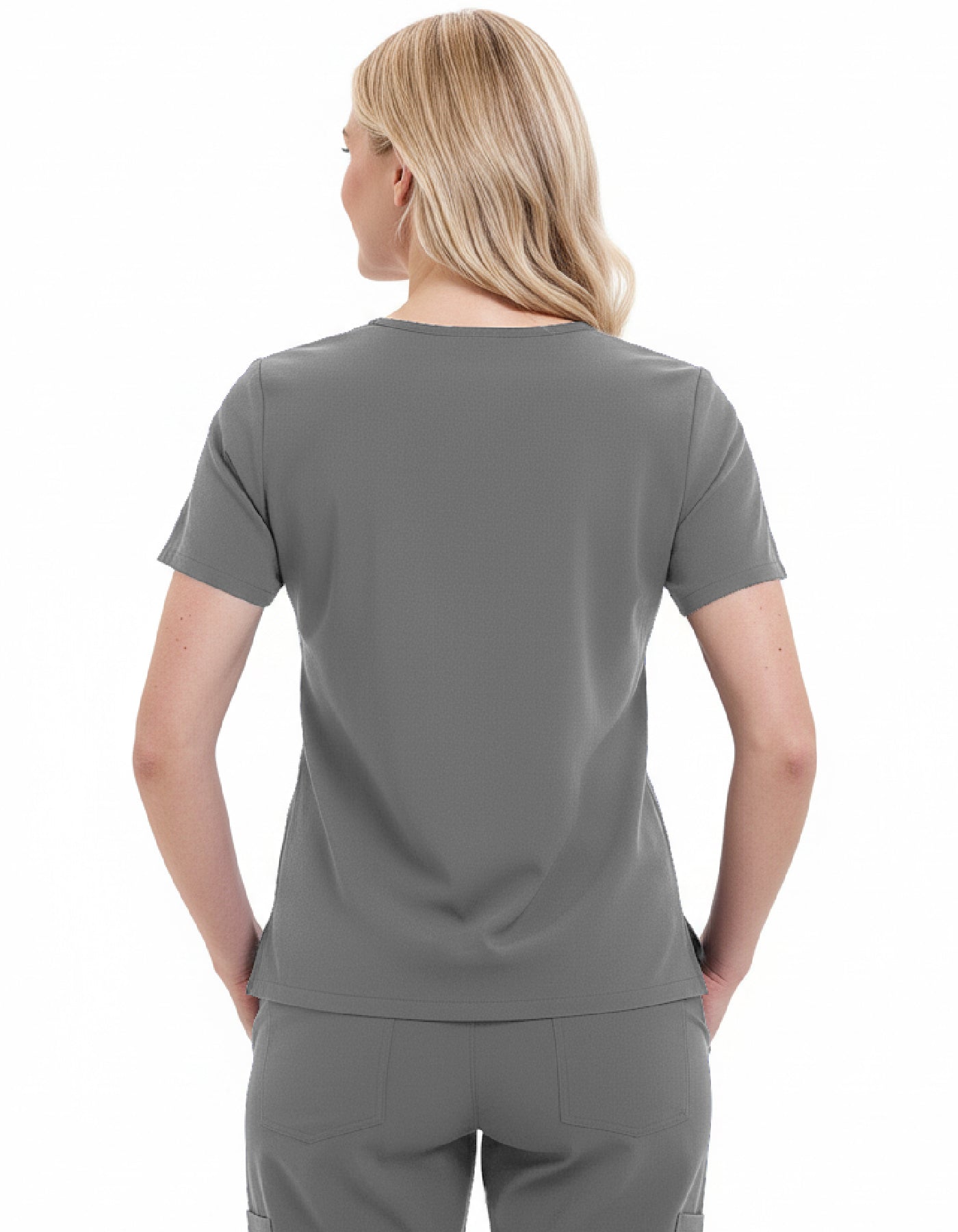 Women Scrub Top - 4 Pockets V-Neck