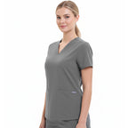 Women Scrub Top - 4 Pockets V-Neck