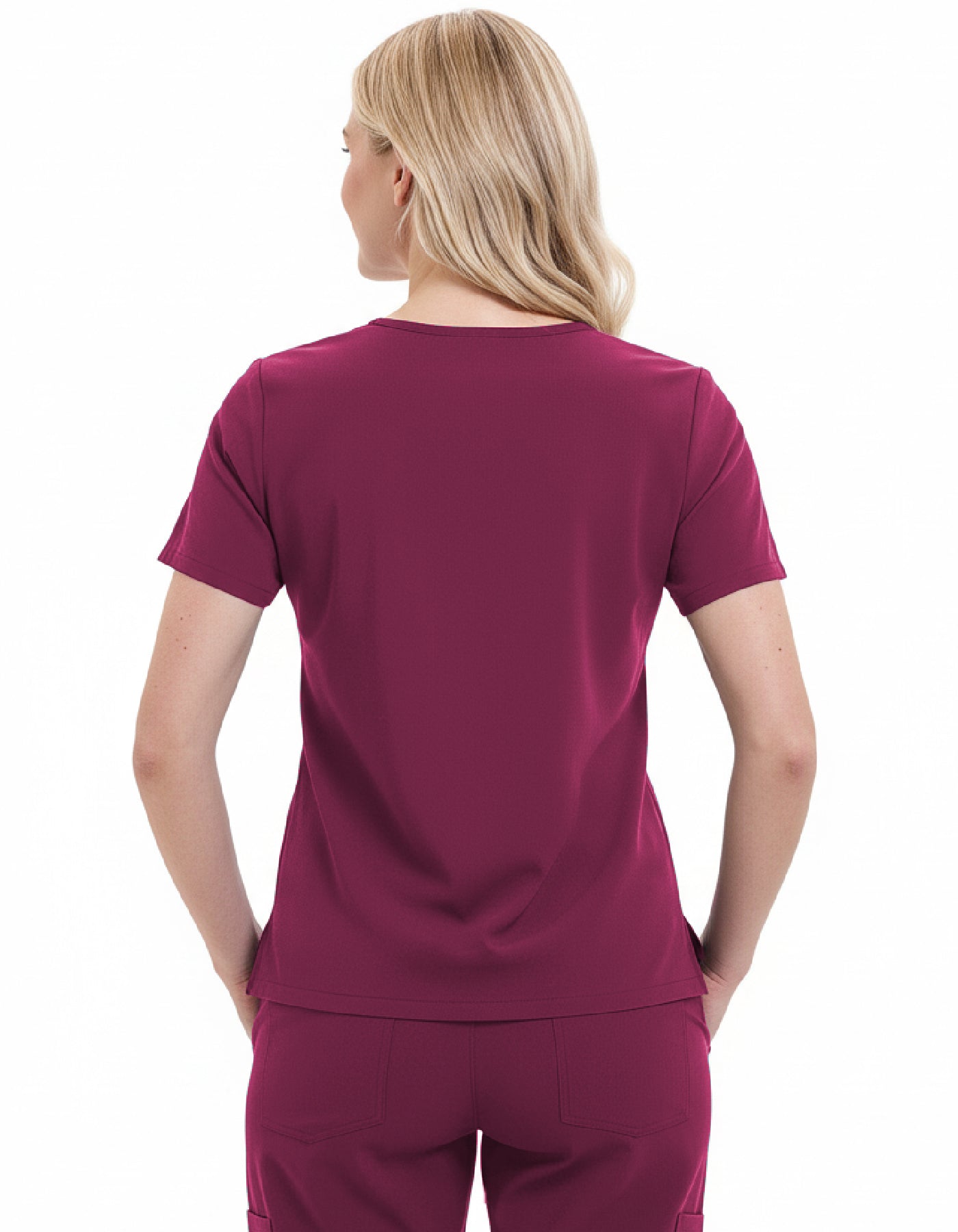 Women Scrub Top - 4 Pockets V-Neck