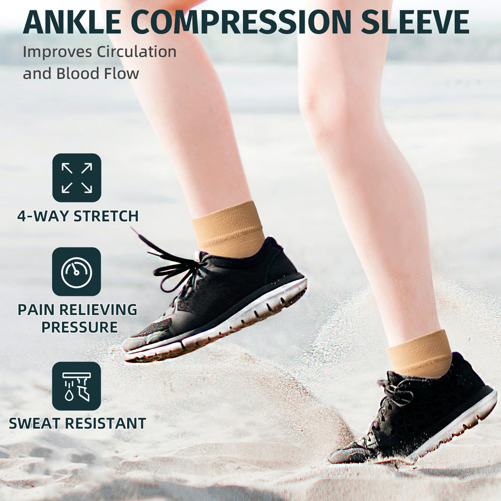2 Pairs Ankle Brace Compression Sleeve