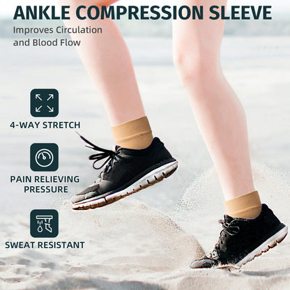 2 Pairs Ankle Brace Compression Sleeve