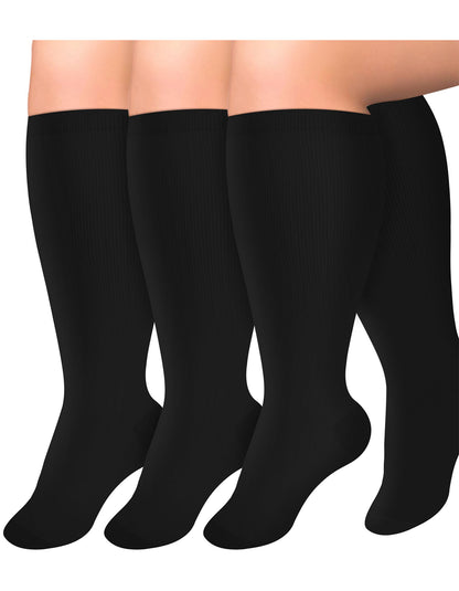 Tinylemon 3 pairs Plus size compression socks