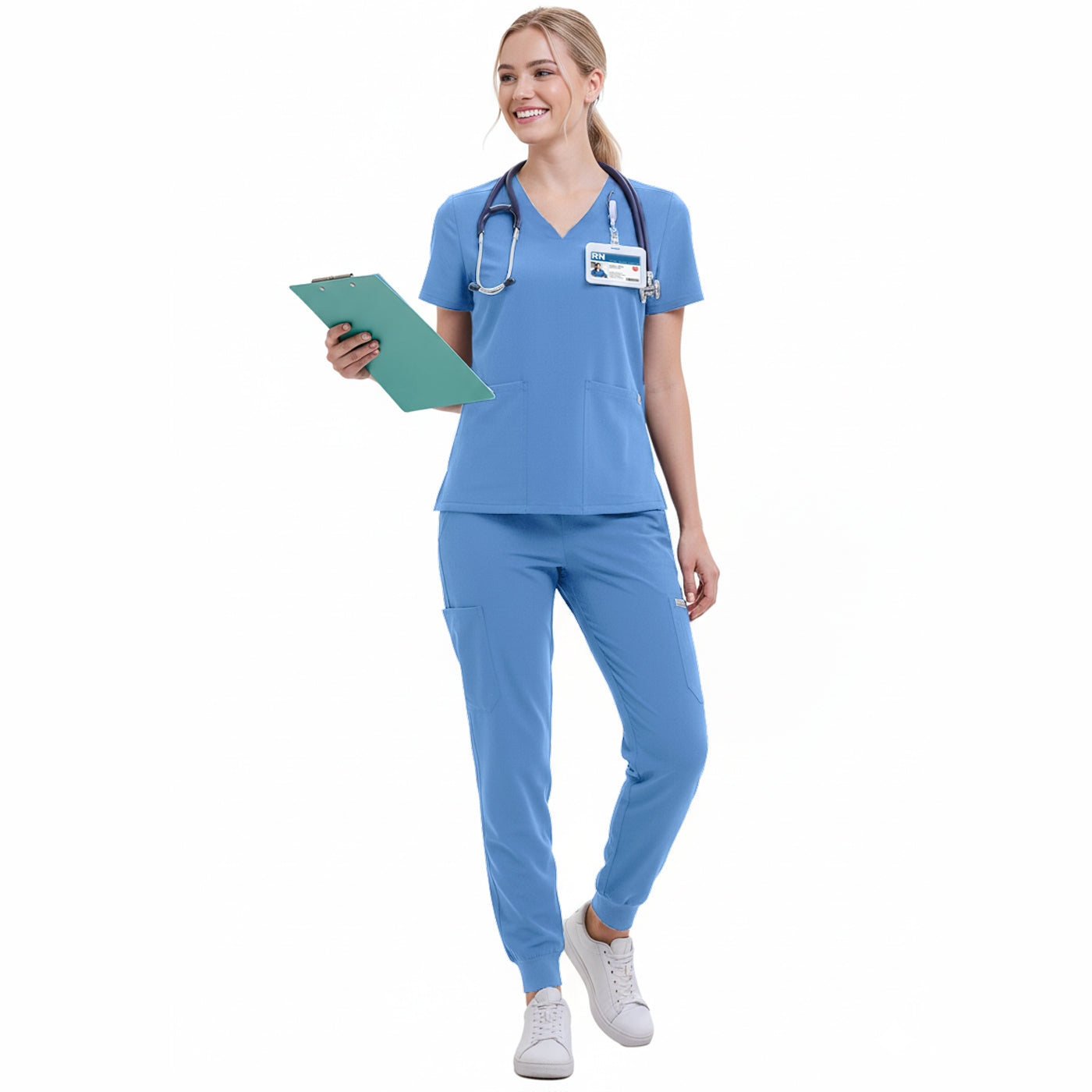 Scrub Set for Women-12 Pockets