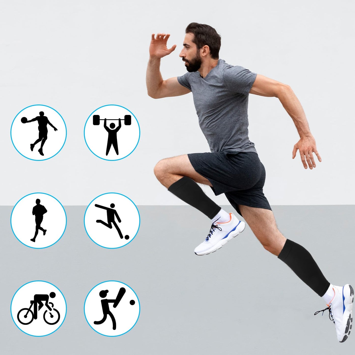 3 Pairs Calf Compression Sleeves