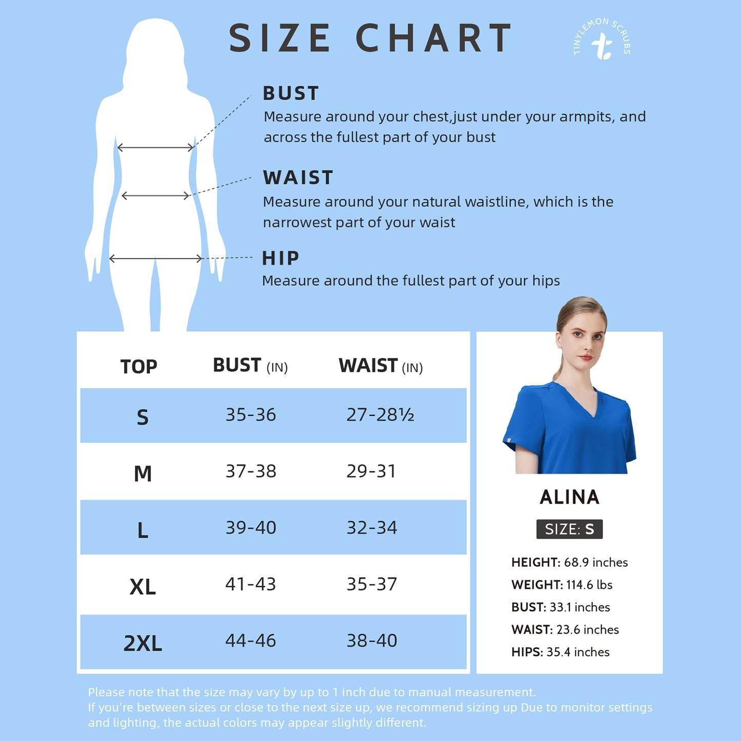 Women Scrub Top - 4 Pockets V-Neck