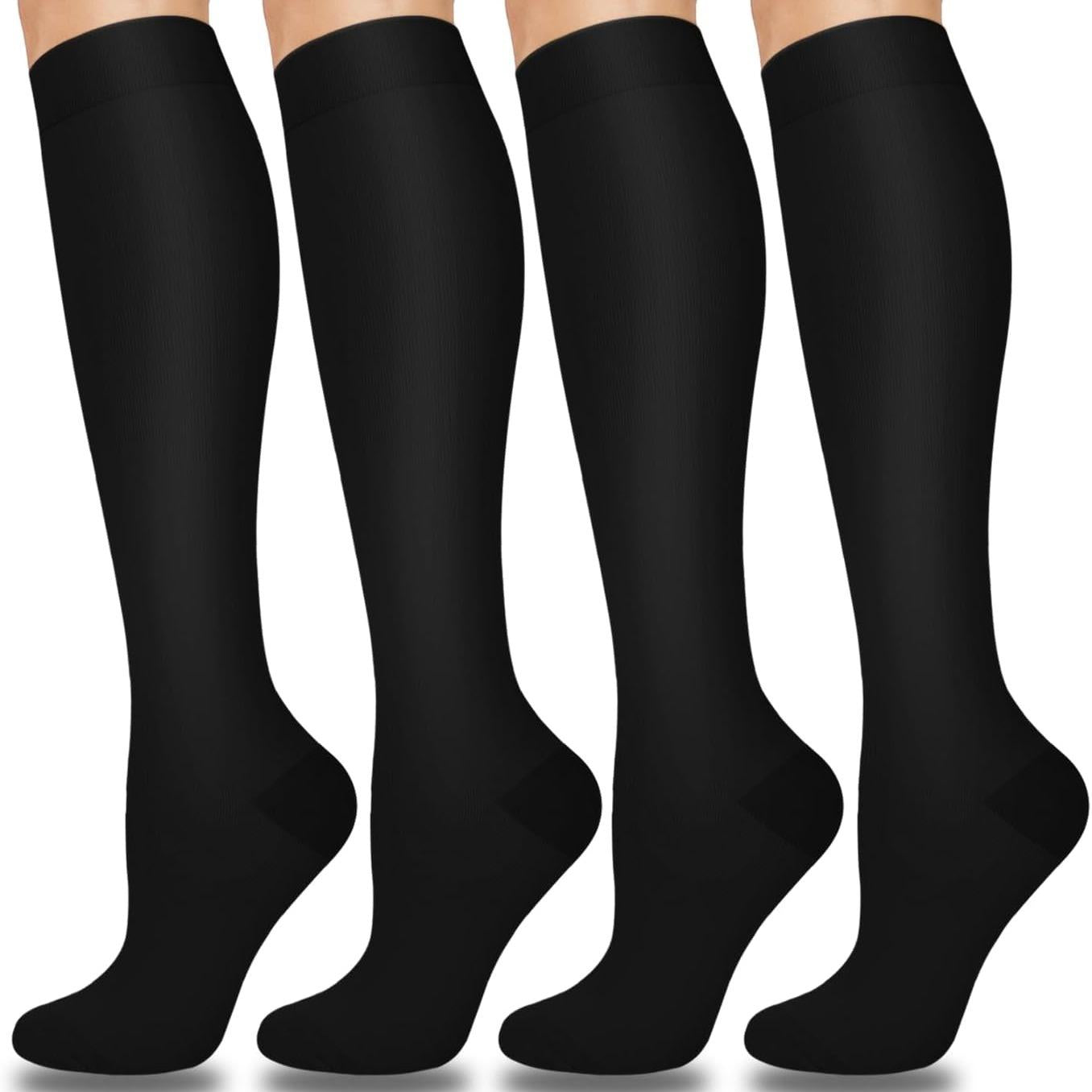 4 Pairs Compression Socks - Solid