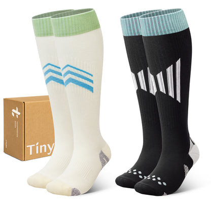 2 Pairs Wide Calf Compression Socks