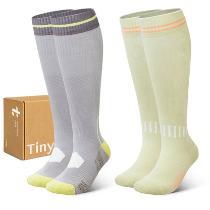 2 Pairs Wide Calf Compression Socks