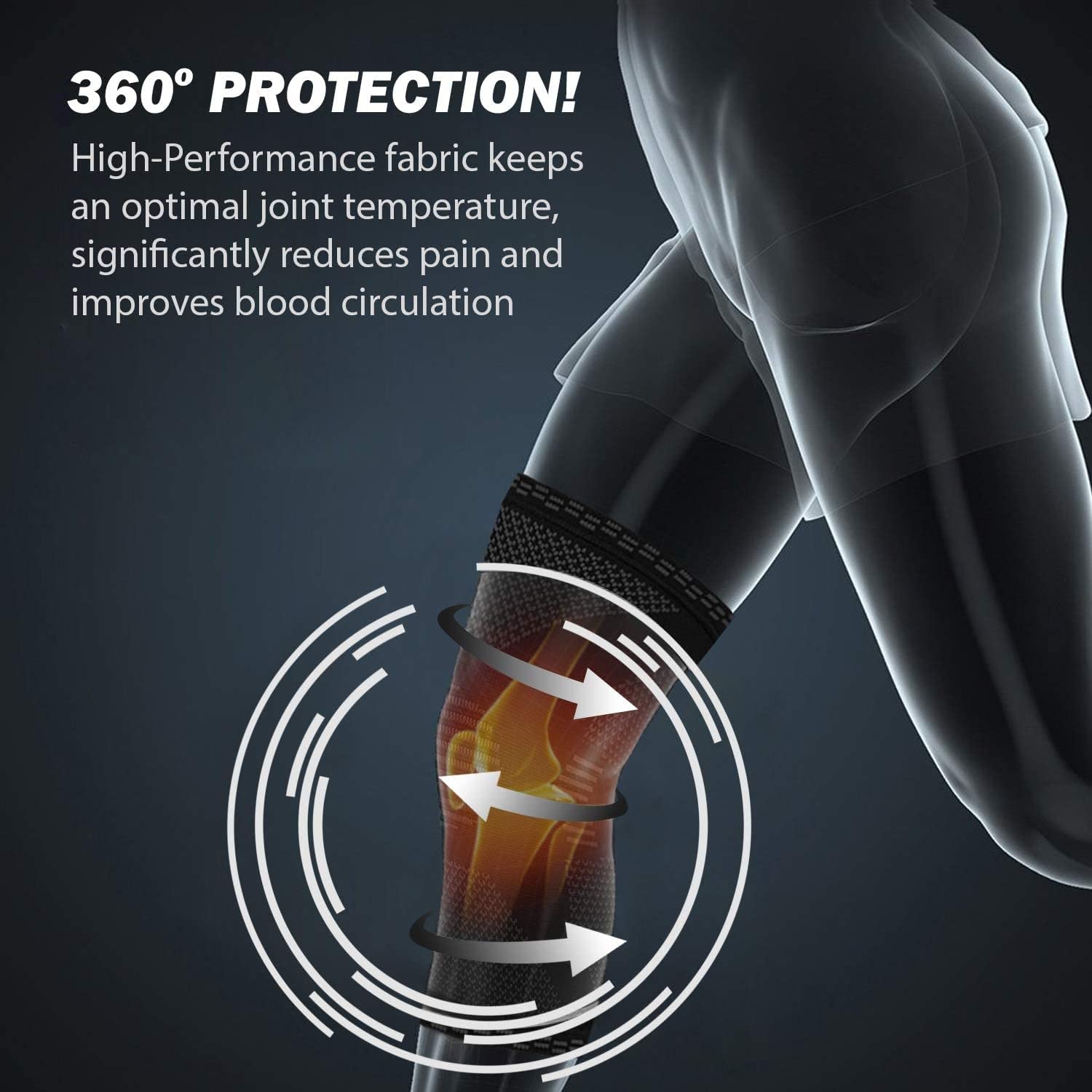 Knee Brace with Detachable Patella Gel Pads