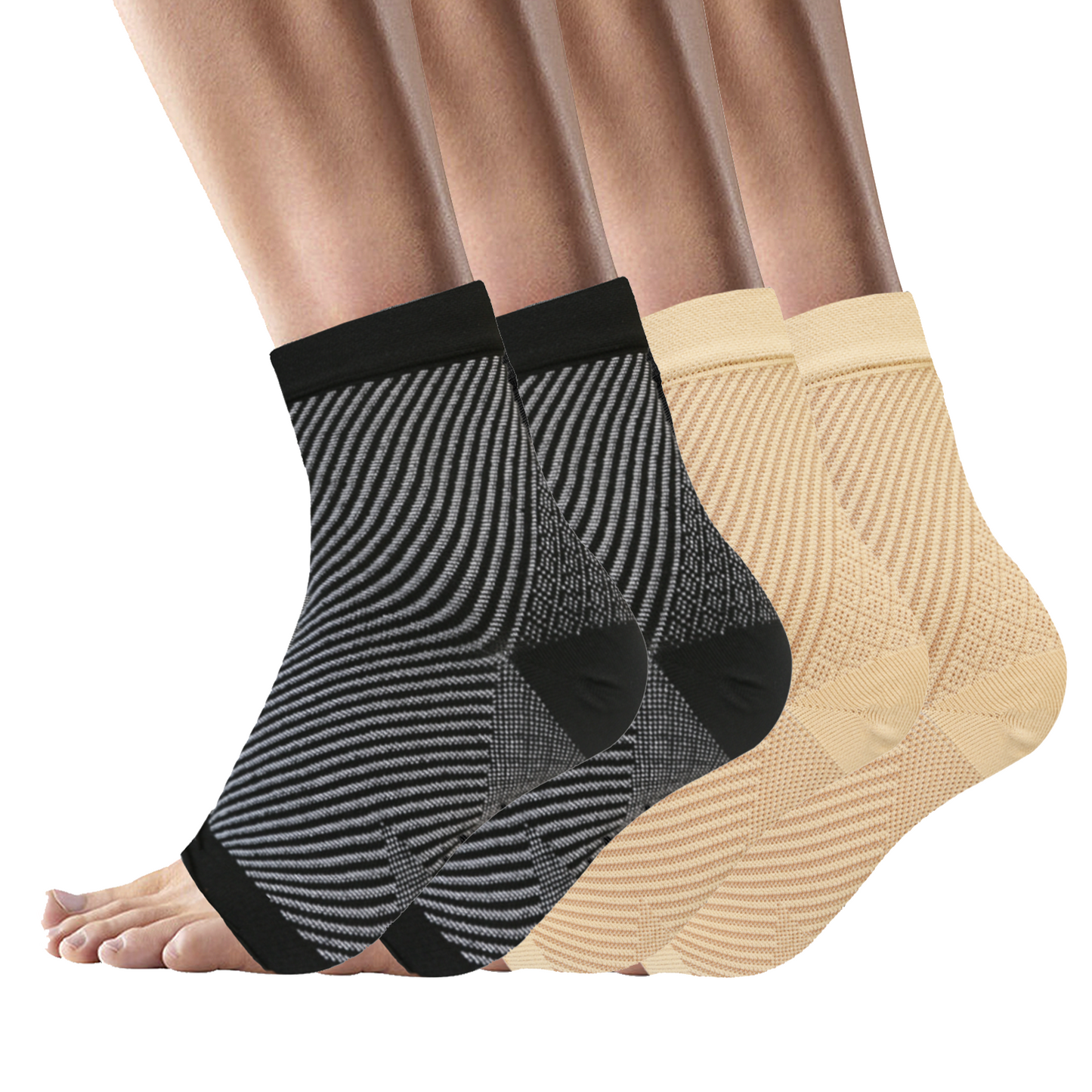 2 Pairs Ankle Brace Compression Sleeve