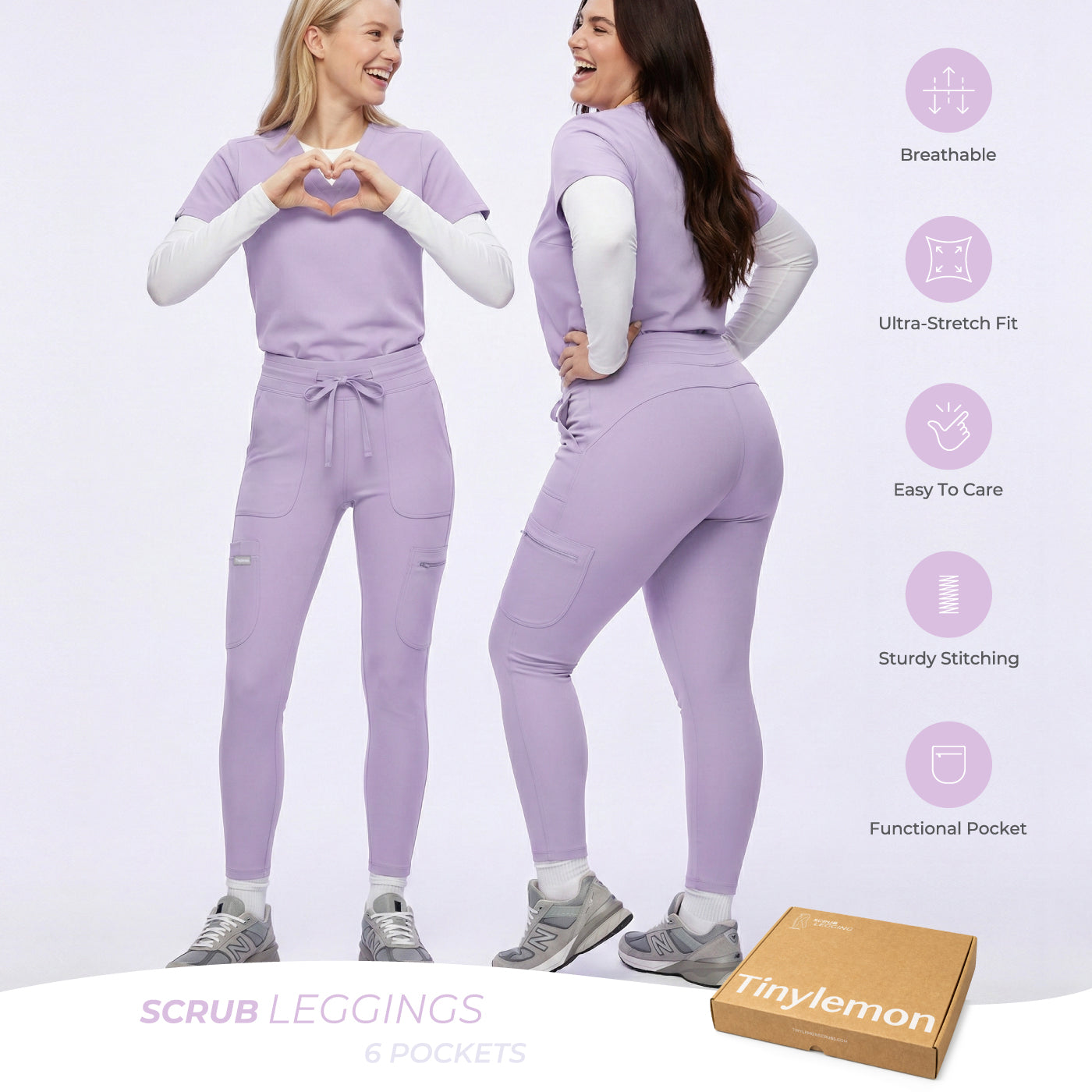 High Rise Yoga Scrub leggings