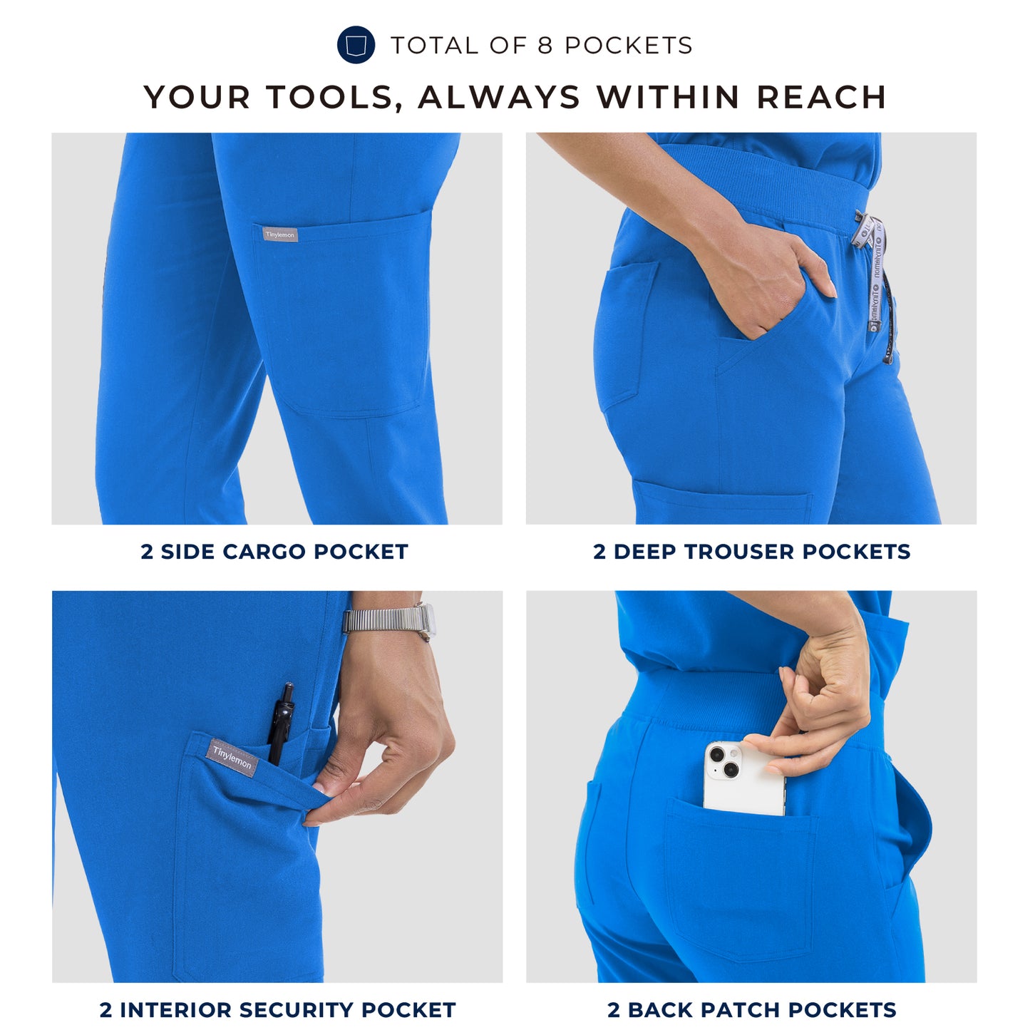 Scrub Pants for Women - Royal Blue