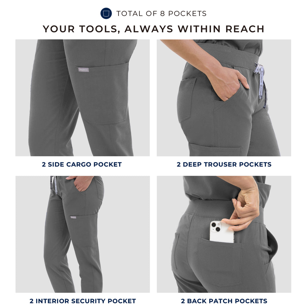 Scrub Pants for Women - Grey