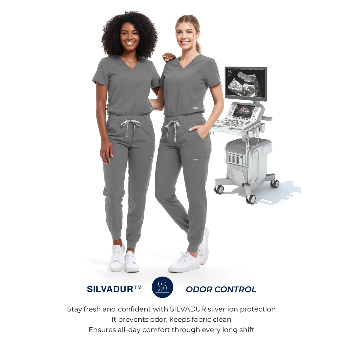 Scrub Pants for Women - Grey