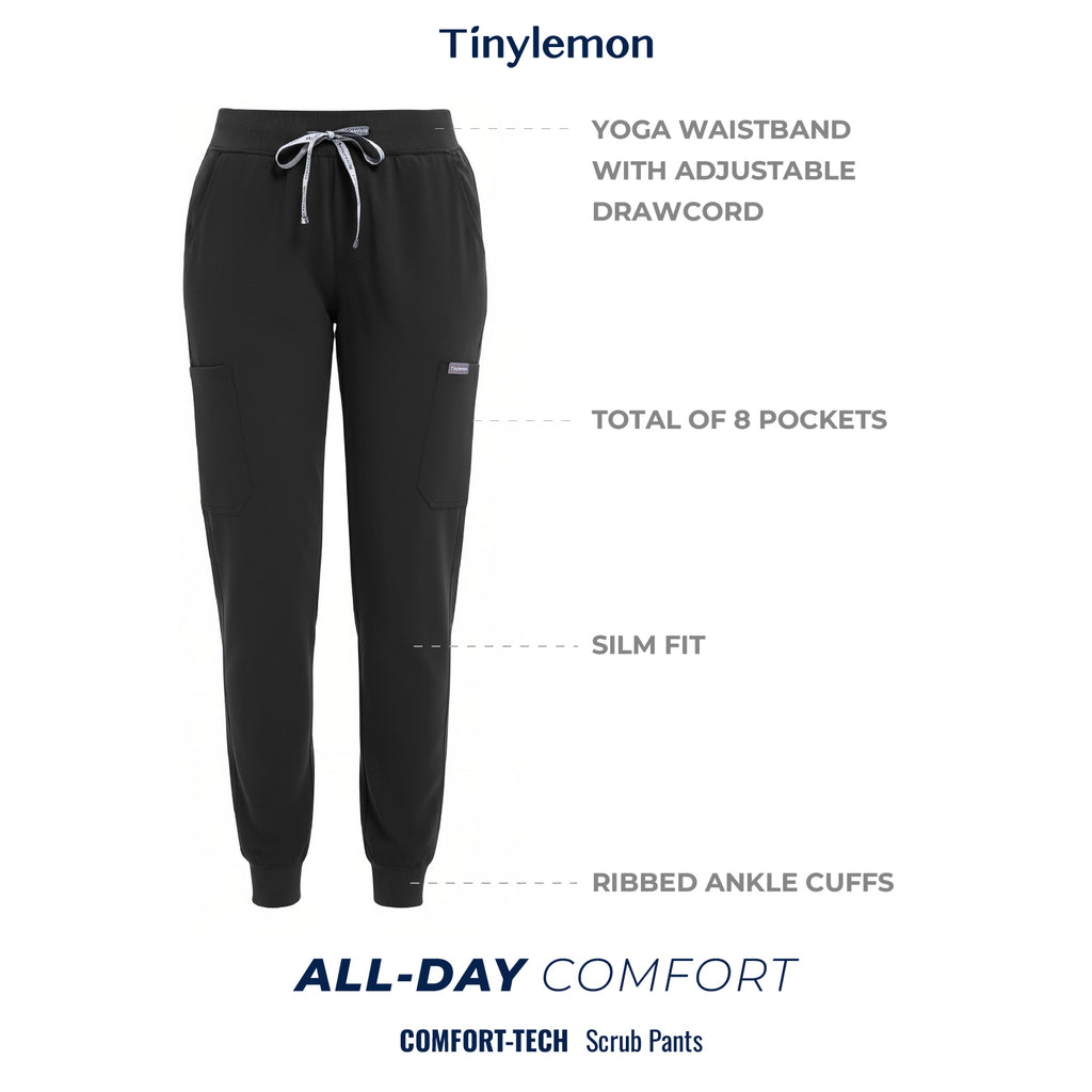Scrub Pants for Women - Black