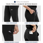 Scrub Pants for Women - Black
