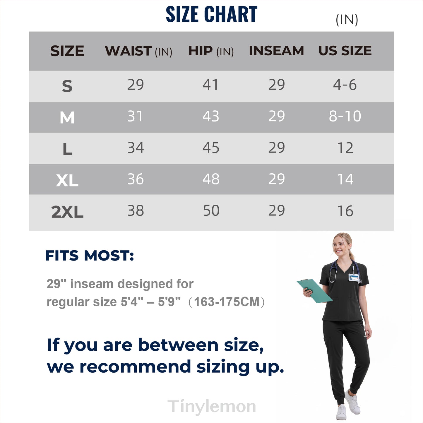 Scrub Pants for Women - Black